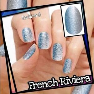 Color Street RETIRED French Riviera Nail Set in Silver and Blue